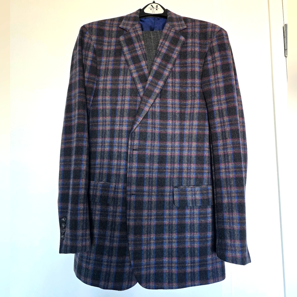 Allen Edmonds Plaid Sport Coat - Handcrafted in USA - Tailored 44L (Fits 42 Slim